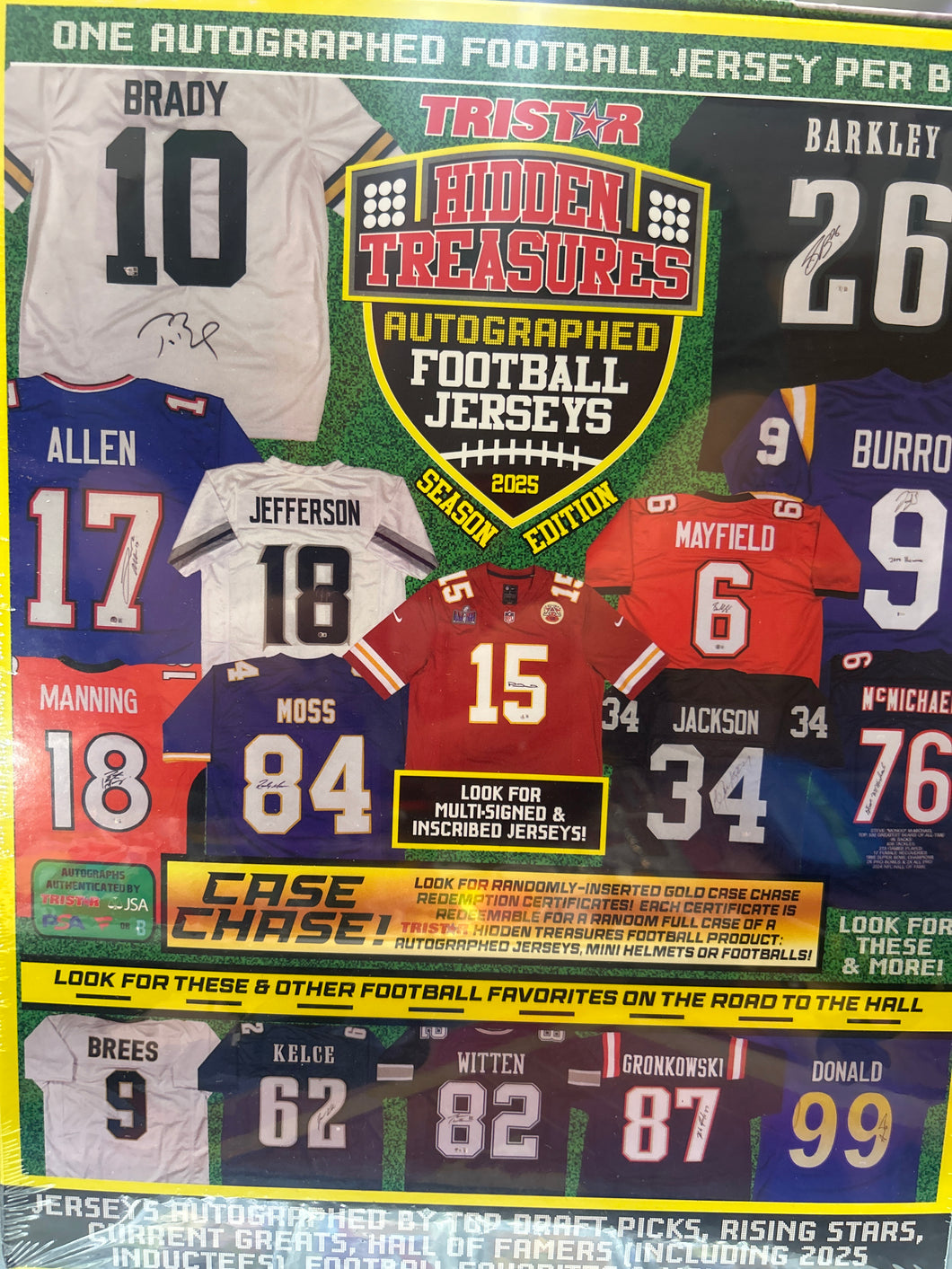 Tristar Hidden Treasures Autographed Football Jerseys