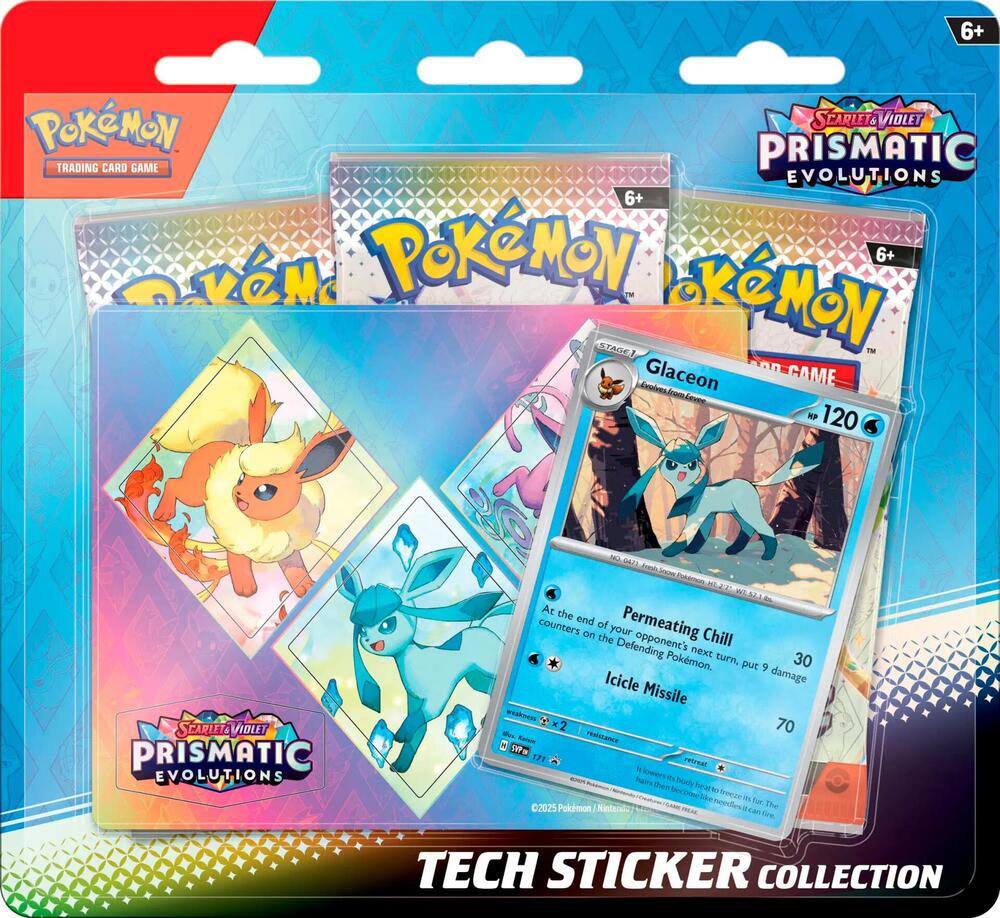 pokemon prismatic evolution pre order booster box Pokemon SV8.5 Prismatic Evolutions Tech Sticker Collection
