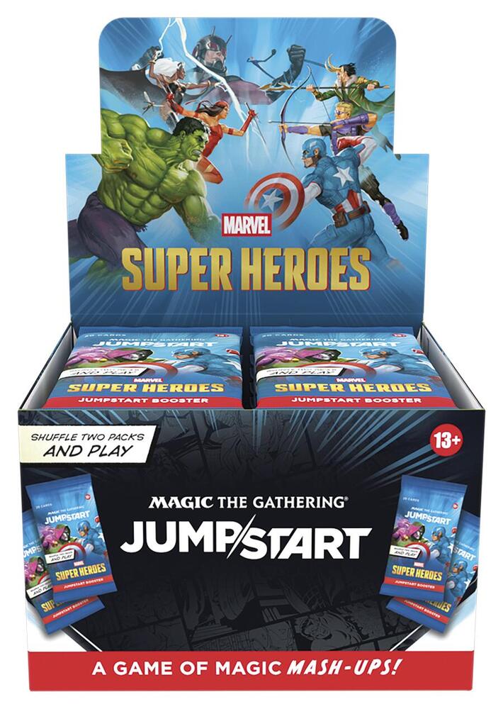 mtg marvel booster box Magic The Gathering Super Heroes Jumpstart Pack With instant deck building Magic: The Gathering Top 12 MTG Best Value Add-On:Rainbow D1