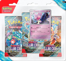 Load image into Gallery viewer, Pokemon Scarlet and Violet SV7 Stellar Crown 3-Pack Blister
