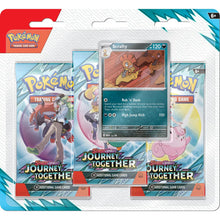 Load image into Gallery viewer, Pokemon Scarlet and Violet SV9 Journey Together 3-Pack Blister - Pre-Order
