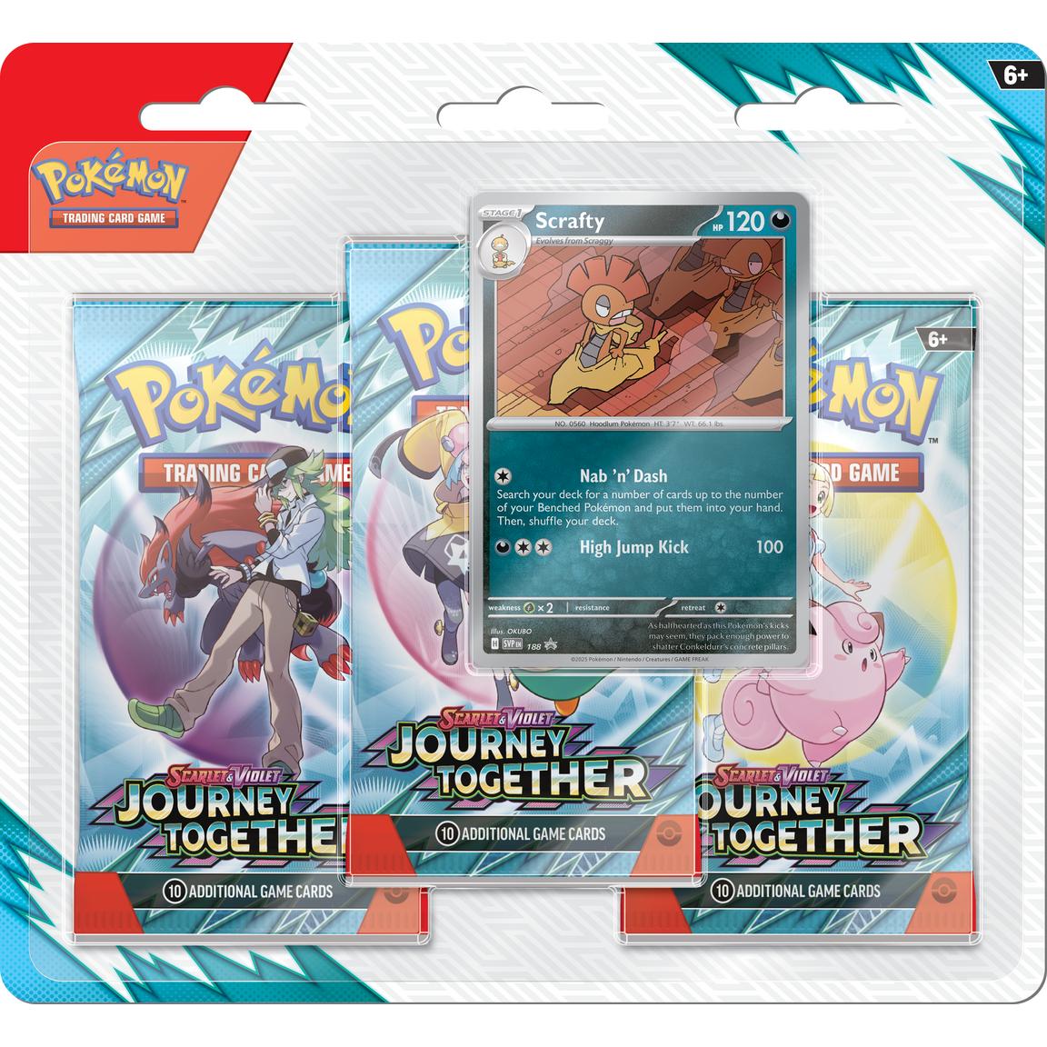 Pokemon Scarlet and Violet SV9 Journey Together 3-Pack Blister