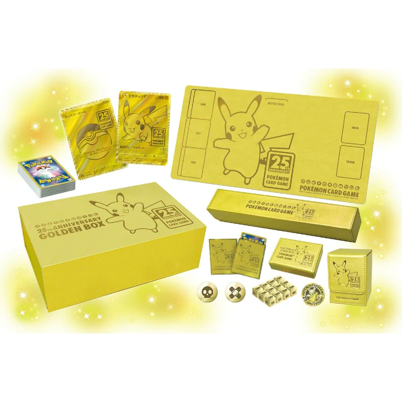 Pokemon Chinese 25th Anniversary Golden Pikachu Box