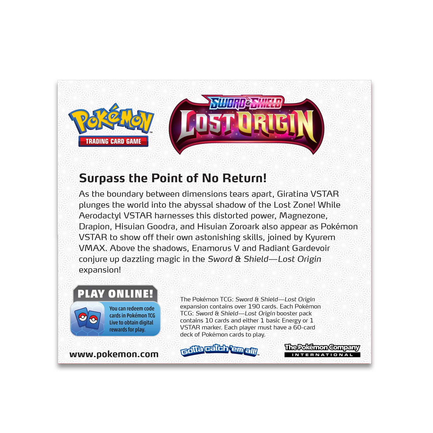 Pokemon SS11 Lost Origins Booster Box 88 Cardhouse Pokemon SS11 Lost Origins Booster Box 88 Cardhouse