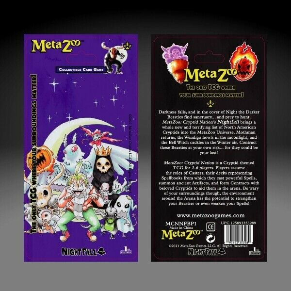 MetaZoo Nightfall 1st Edition Factory-Sealed Blister Pack – 88 Cardhouse