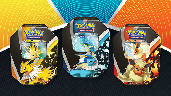 pokémon trading card game eevee evolutions tin vaporeon v Pokémon Eevee Evolution Tins Fall 2021