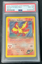 Load image into Gallery viewer, 2000 Pokemon Gym Heroes Rocket&#39;s Moltres Holo 12/132 PSA 8
