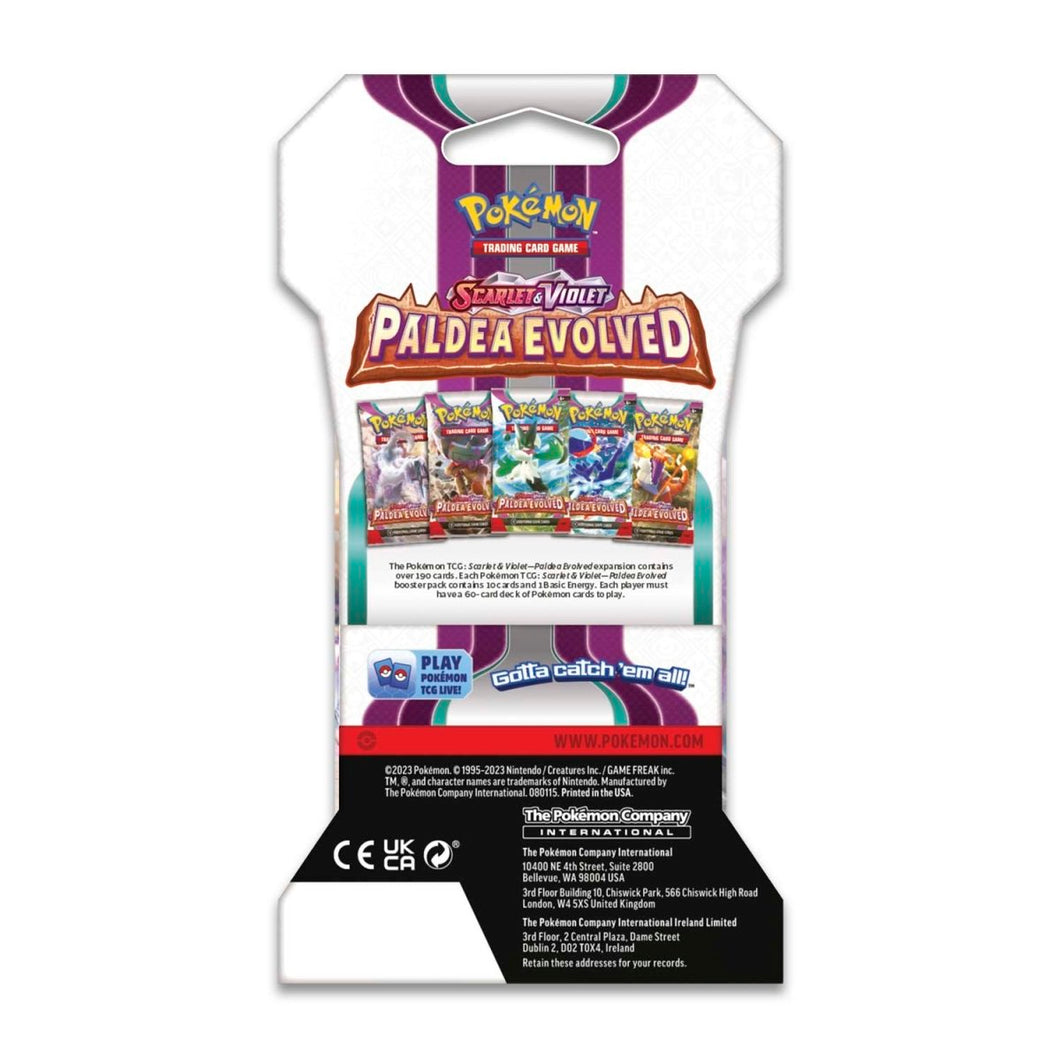 Pokemon Scarlet and Violet SV2 Paldea Evolved Sleeved Booster Pack